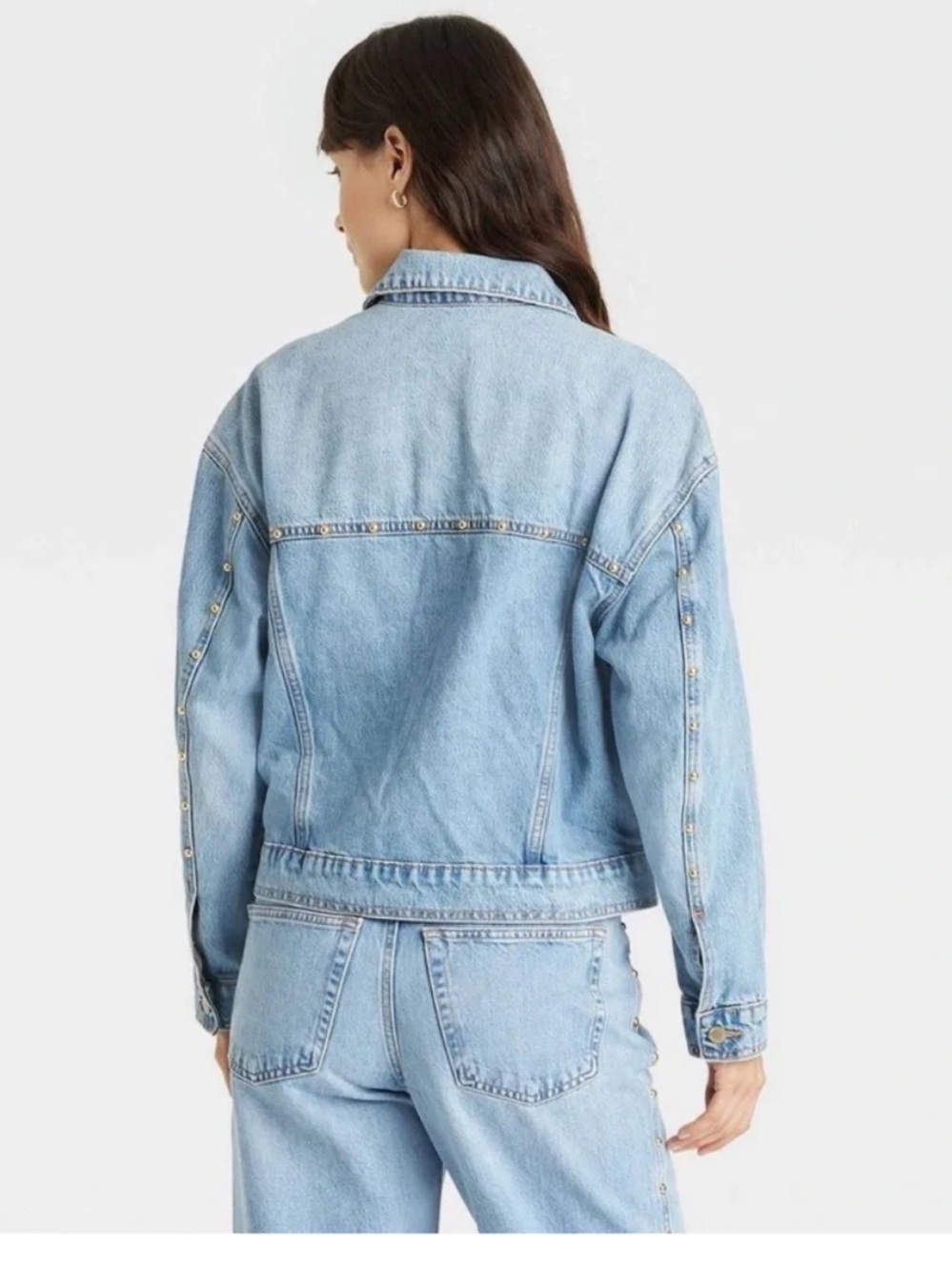Universal Thread Light Blue Studded Denim Jacket - Picture 2 of 6